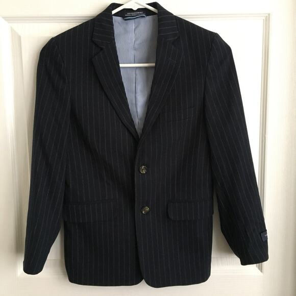 Tommy Hilfiger Boys formal preppy striped 2 button Blazer Age 10 Years - Picture 2 of 8